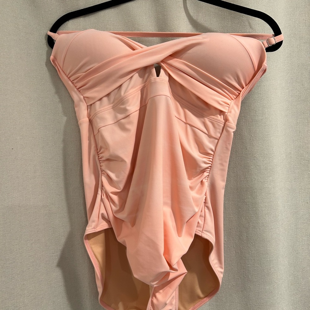 Pink Ruched Swimsuit